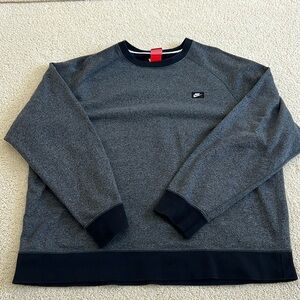 Nike AW77 Shoebox Logo Crewneck Men's Sweatshirt Cool Grey-Black